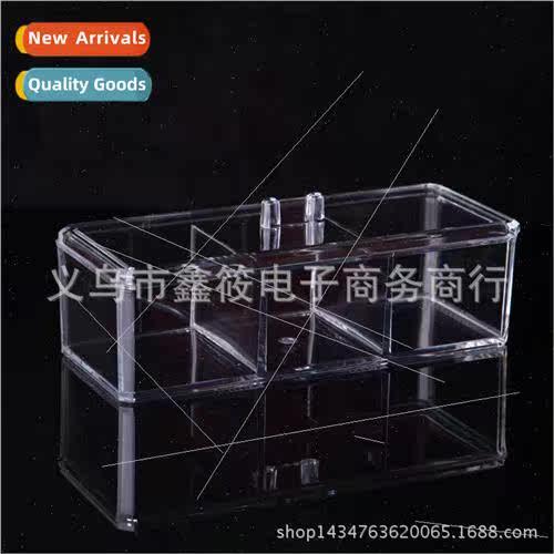 Cosmetic case jewelry box transparent sample organizer three