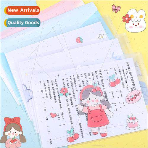 A4 transparent file bag zipper file bag junior high school d