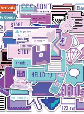 53 pixel ins  small objects stickers luggage water cup compu