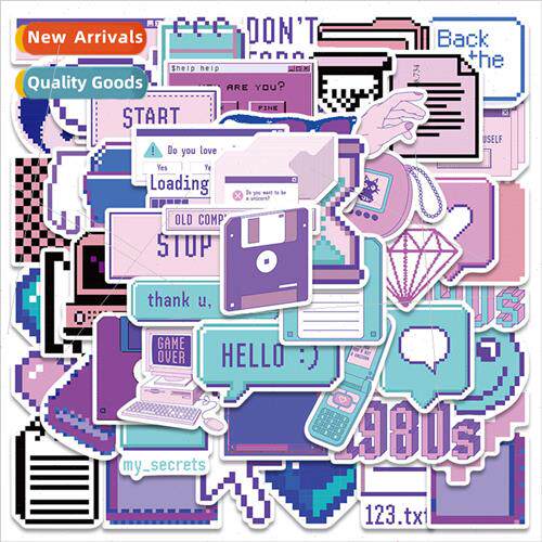 53 pixel ins  small objects stickers luggage water cup compu