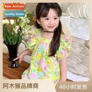 summer 2023 sweet girls two 适用eign set childrens Korea new