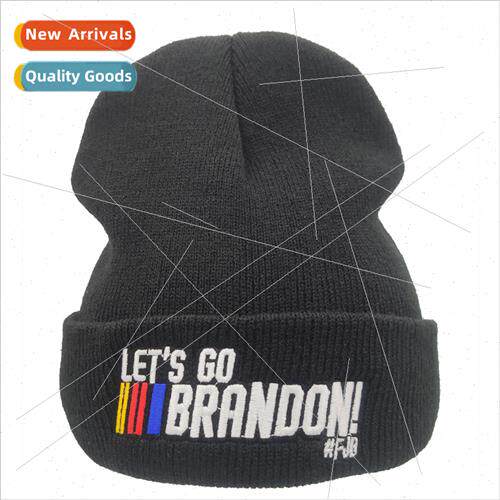 Embroidered Knit Cap Let`s Go Brandon Adult Men Women Brimle