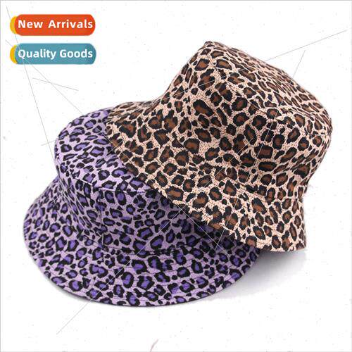 The new men and women leopard print fisherman hat fashionabl