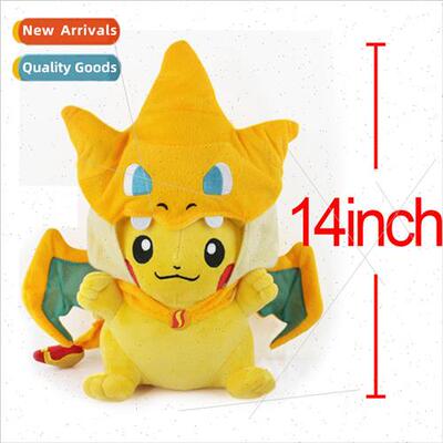 Japanese cartoon Pokemon fire-breathing dragon jacket plush
