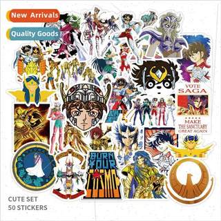 50 pcs of Saint Seiya Japanese anime graffiti stickers mugs