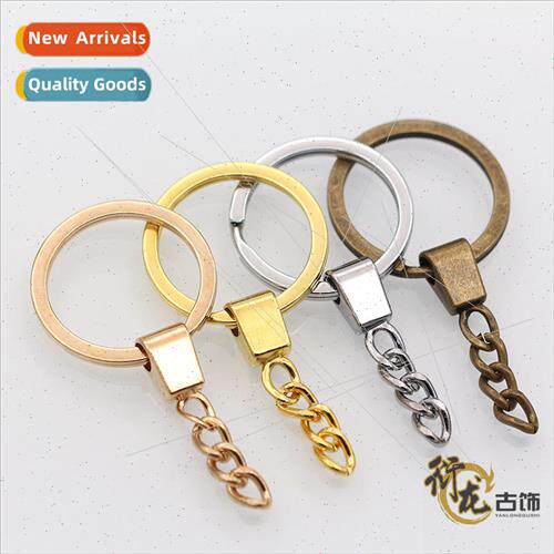diy creative key ring keychain handmade material flat ring +