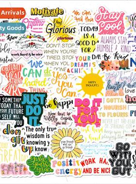 50 small size 4cm English text stickers refrigerator noteboo