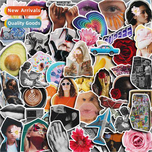 American vintage acid 50 cool girl handbook stickers cartoon