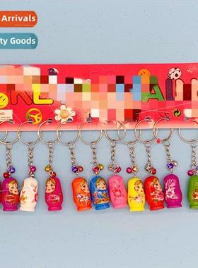 Wooden Russian nesting dolls phone chain keychain pendant 12