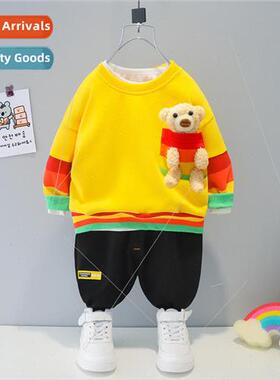 Spring Korean  of the childrens suit boys and girls cartoon