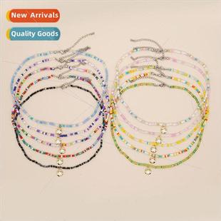 necklace bohemian colorful rice pentag Christmas beads gift