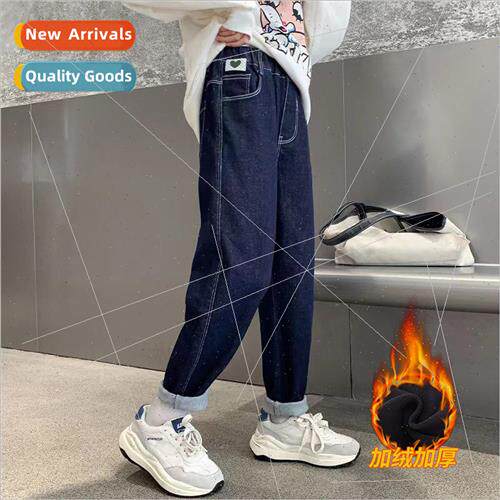 Girls winter jeans spring and fall girls 2023 new childrens