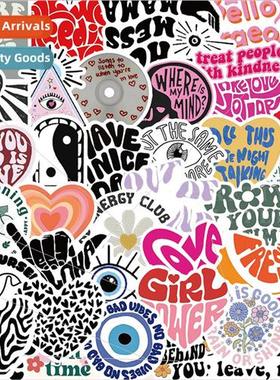 50 inspirational English graffiti stickers decorative handbo