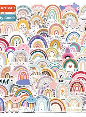 60 pieces into the fresh color rainbow bridge stickers ins g