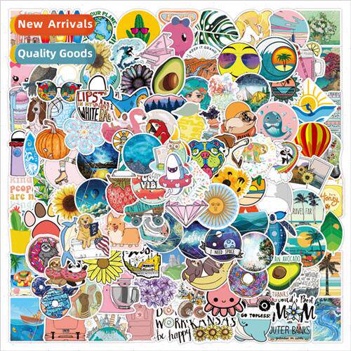 300 new cartoon cute small fresh ins stickers removable lugg