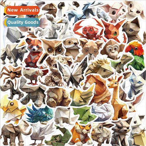50 cartoon origami animal doodle stickers guitar notebook lu