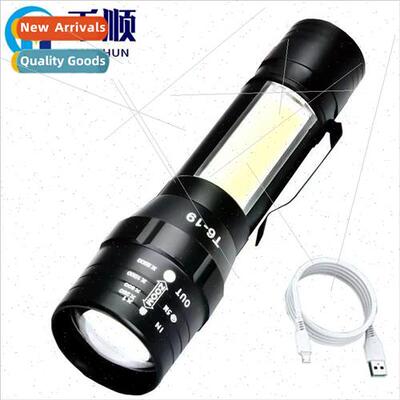 Flashlight led strong light far shot rechargeable T6 telesco