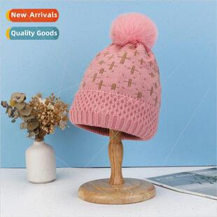 Handling core yarn wool cap female winter thickened warm pul