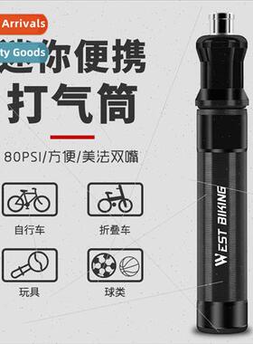 Bicycle pump portable mini high pressure aluminum pump outdo