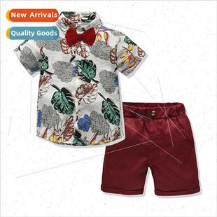 Kids 2023 Summer Boys Hawaii Short Sleeve Floral Shirt Casua