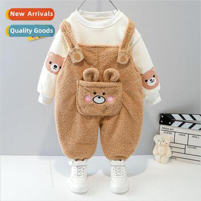 Boys and girls winter padded backpack pants suit Korean  of