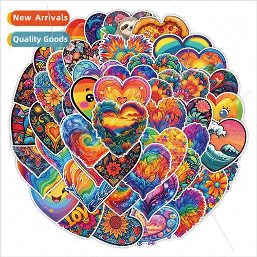 50 colorful love graffiti stickers skateboard luggage cell p