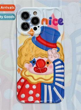 New cartoon clown 适用 iPhone 13 Apple 12 phone case 14ProMa