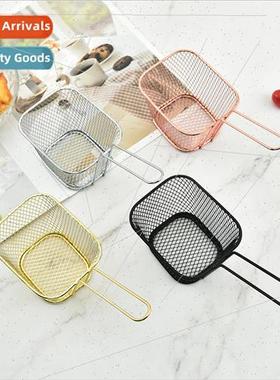 Square Mini Frying Basket Rose Gold French Fry Basket Wire R