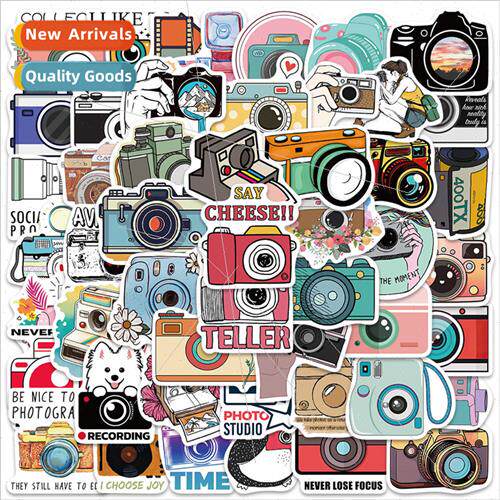 50 cartoon photographer camera stickers luggage laptop cell