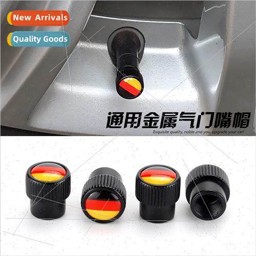 Car Tire Valve Cover German Flag Decorative Air Cap Cover wi