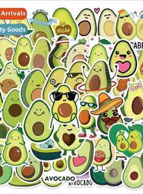 50 pcs cute cute avocado cartoon graffiti stickers motorcycl