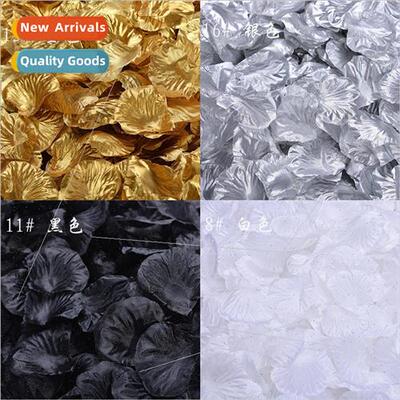 Non-woven stacked 100 pieces of gold silver and black simula