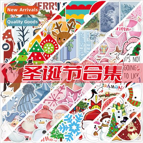 50pcs/100pcs Halloween Christmas Doodle Stickers Holiday Par