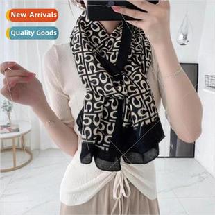 scarf wint wild and fall female letters neck warm Korea 2020