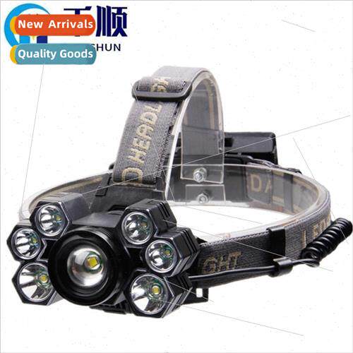 The new 7LED bright lighting headlamp rotating zoom T6 outdo