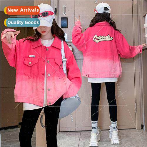 2023 new childrens clothing girls fashion jacket autumn sect