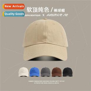 cap soft ladies color duck simple baseball Korean Solid top