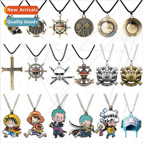 King of Thieves necklace skull anchor logo hip-hop pendant f
