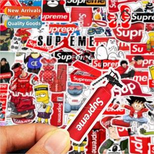 repeat supreme cartoon stickers not graffiti guitar does