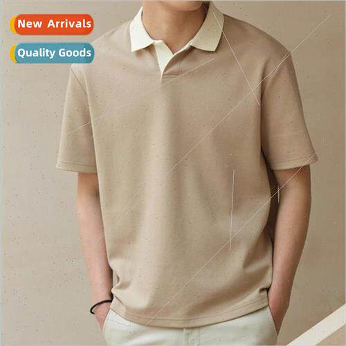 2022 summer short-sleeved POLO shirt men Korean loose half-s