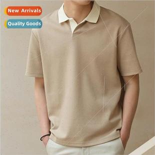 men short half loose Korean shirt POLO sleeved summer 2022