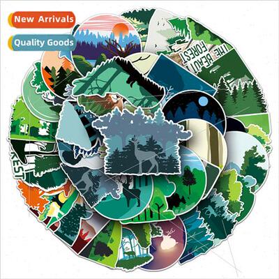 50 cartoon plants and trees 适用est children stickers waterp