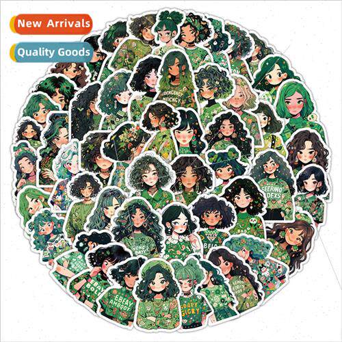 60 cartoon green oily girl childrens laptop luggage scooter