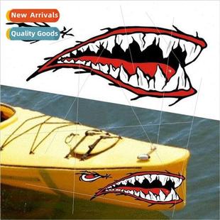 decorative body stickers mouth teet shark Car