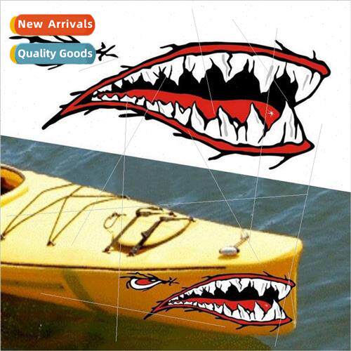 Car decorative stickers shark mouth body stickers shark teet