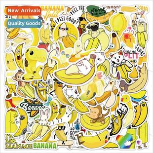 Cute Yellow Vinyl Banana Drip Stickers Decorative Fruit