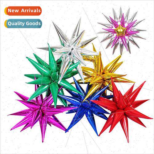 Large Exploding Star Water Drops Radiance Aluminum Balloon B