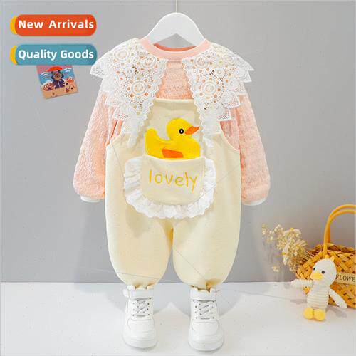 Baby girl spring and fall childrens new long-sleeved suit gi