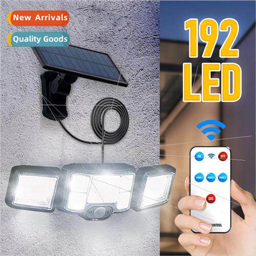2021 new three head solar wall light body sensor wall light