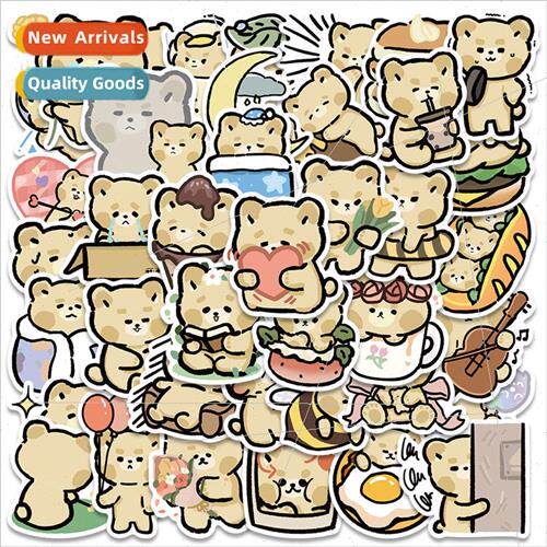 40 cartoon flesh-colored bear cute toy stickers suitcase boo
